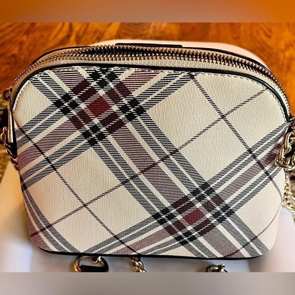 Preppy Plaid Purse & Safe Keeper Wallet Set of 2 Teen Tween Academia Y2K Money